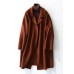 boutique brown Woolen Coat Women trendy plus size Jackets & Coats straight coat lapel collar