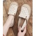 Casual Splicing Flat Feet Shoes Beige Cotton Linen Fabric