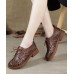 Nude Flat Shoes For Women Genuine Leather Boutique Cross Strap Flat Shoes