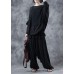 For Spring black knitted clothes casual o neck knitted blouse Batwing Sleeve