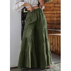 Tea Green Pleated Hakama Pants Skirt
